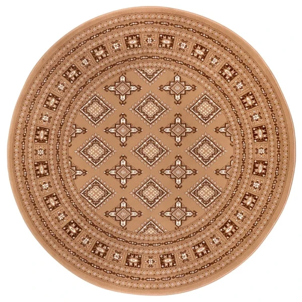 Nouristan Orientalischer Kurzflor Teppich Sao Braun 7