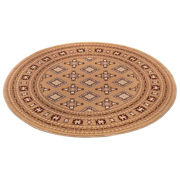 Nouristan Orientalischer Kurzflor Teppich Sao Braun 9