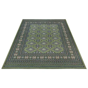Nouristan Orientalischer Kurzflor Teppich Sao Grün 14