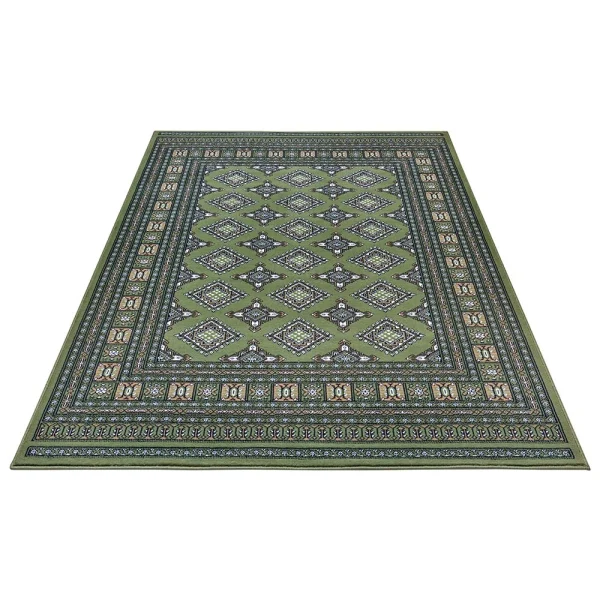 Nouristan Orientalischer Kurzflor Teppich Sao Grün 3