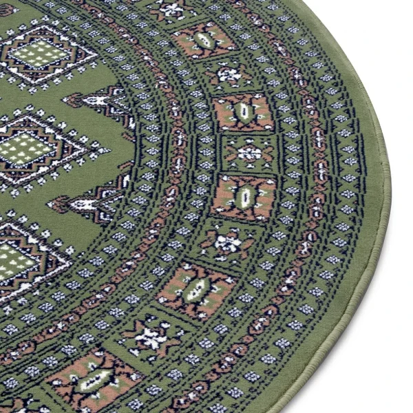 Nouristan Orientalischer Kurzflor Teppich Sao Grün 8