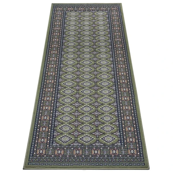 Nouristan Orientalischer Kurzflor Teppich Sao Grün 11