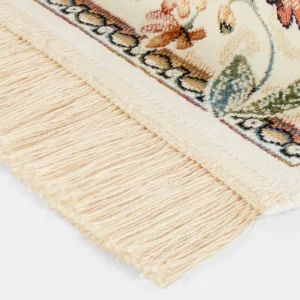 Nouristan Orientalischer Samt-Teppich Fransen Oriental Flowers Creme 13