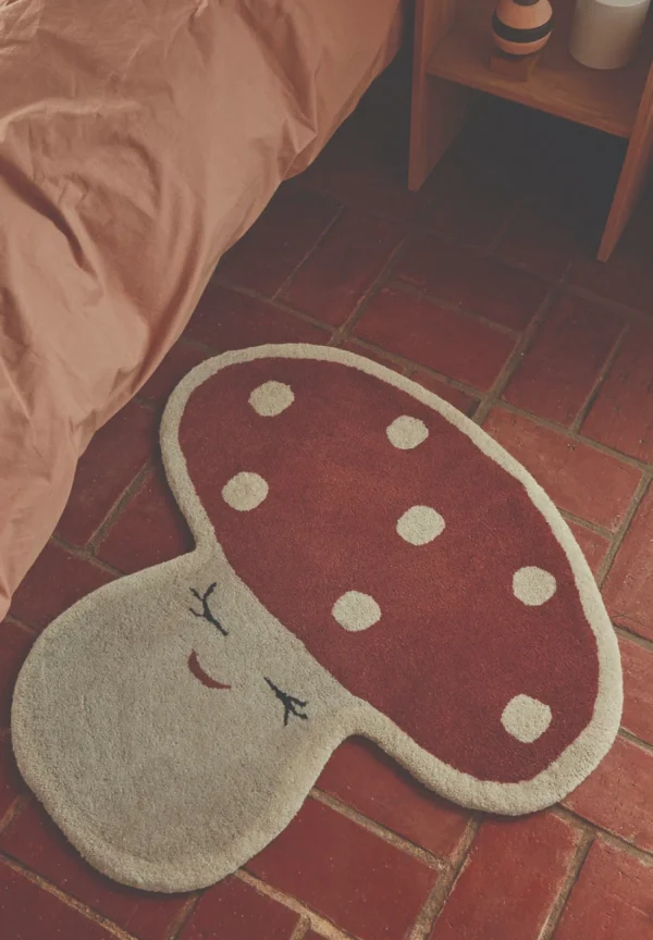 OYOY Teppich Malle Mushroom Rug In Red 4