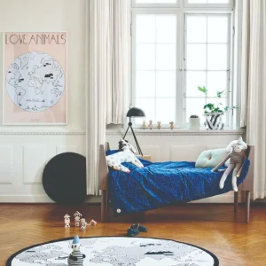 OYOY Teppich World Rug In Off-white Black 9