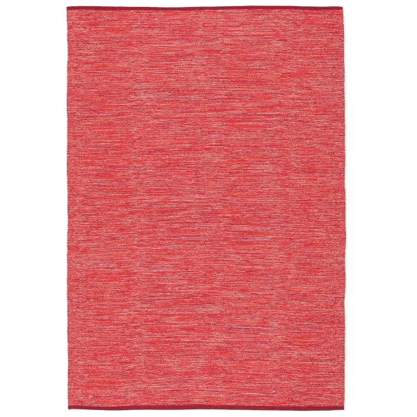 Pergamon Baumwolle Natur Kelim Teppich Easy Meliert In Rot 1