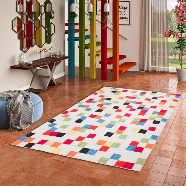 Pergamon Designer Teppich Funky Pixel In Bunt 6