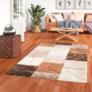 Pergamon Designer Teppich Maui Marmor Optik In Braun 15