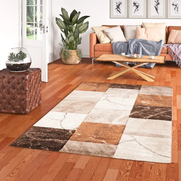 Pergamon Designer Teppich Maui Marmor Optik In Braun 6