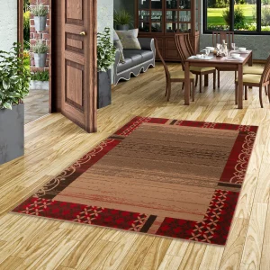 Pergamon Designer Teppich Samba Modern Bordüre In Rot 15