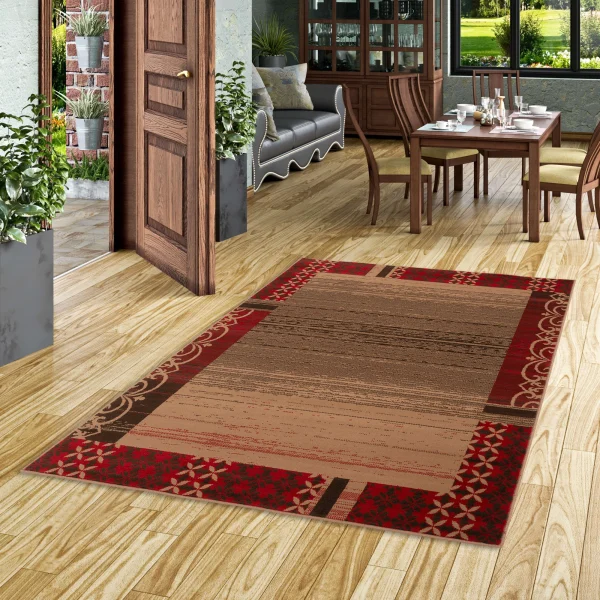 Pergamon Designer Teppich Samba Modern Bordüre In Rot 6