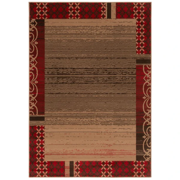 Pergamon Designer Teppich Samba Modern Bordüre In Rot 1