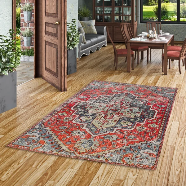 Pergamon Designer Teppich Vintage Zoe Orient Klassik In Rot 6