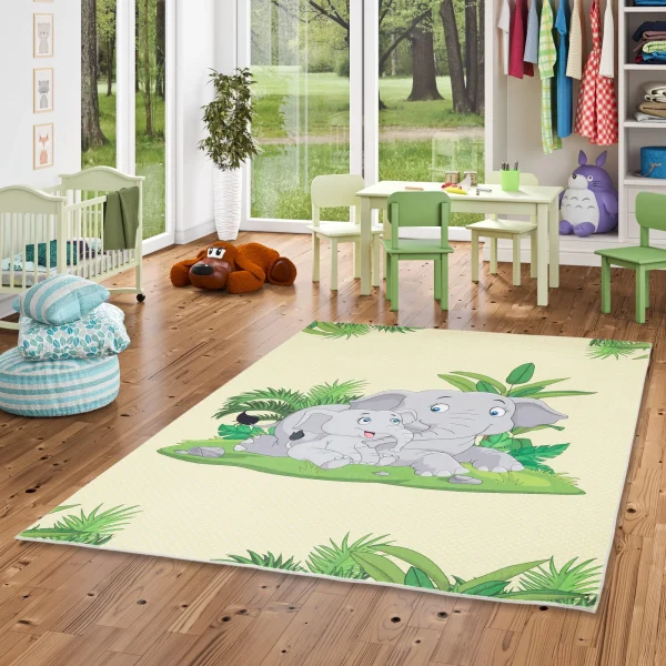 Pergamon Fellteppich Plush Kids Elefant In Bunt 6