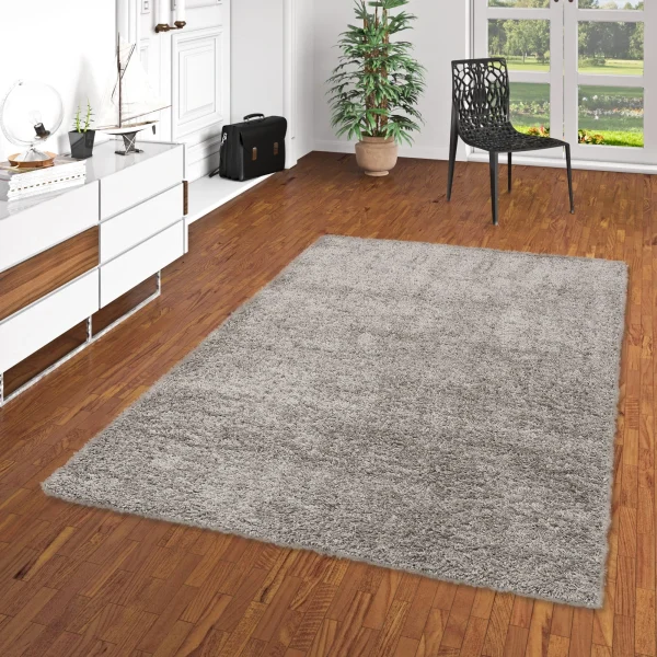 Pergamon Hochflor Langflor Shaggy Teppich Fluffy In Grijs 6