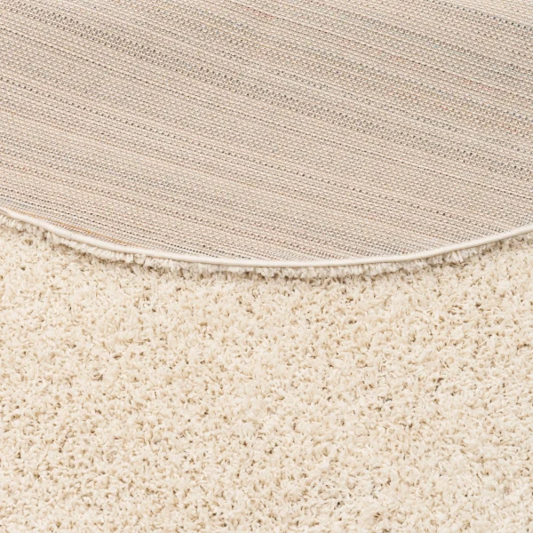 Pergamon Hochflor Langflor Shaggy Teppich Fluffy Rund In Beige 5