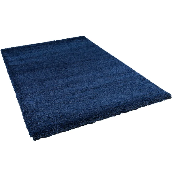 Pergamon Hochflor Langflor Shaggy Teppich Luxury In Denim Blau 3