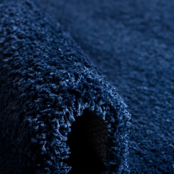 Pergamon Hochflor Langflor Shaggy Teppich Luxury In Denim Blau 4
