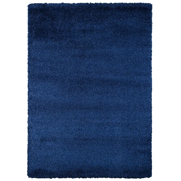 Pergamon Hochflor Langflor Shaggy Teppich Luxury In Denim Blau 1