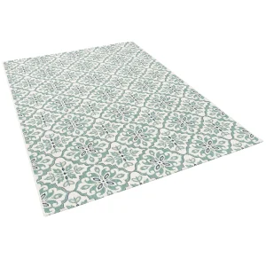 Pergamon In & Outdoor Teppich Carpetto Fliesenoptik In Mintgrün 9