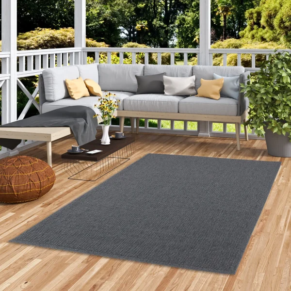 Pergamon In & Outdoor Teppich Marbella Bordüre In Antraciet 6