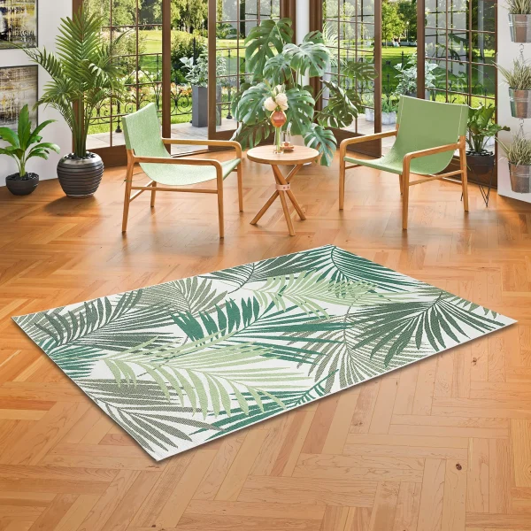 Pergamon In- Und Outdoor Teppich Carpetto Blätter In Groen 6
