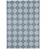 Pergamon In- Und Outdoor Teppich Carpetto Kreise In Blau 26