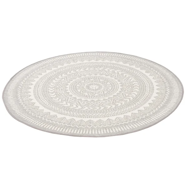 Pergamon In- Und Outdoor Teppich Carpetto Rund In Grijs 3