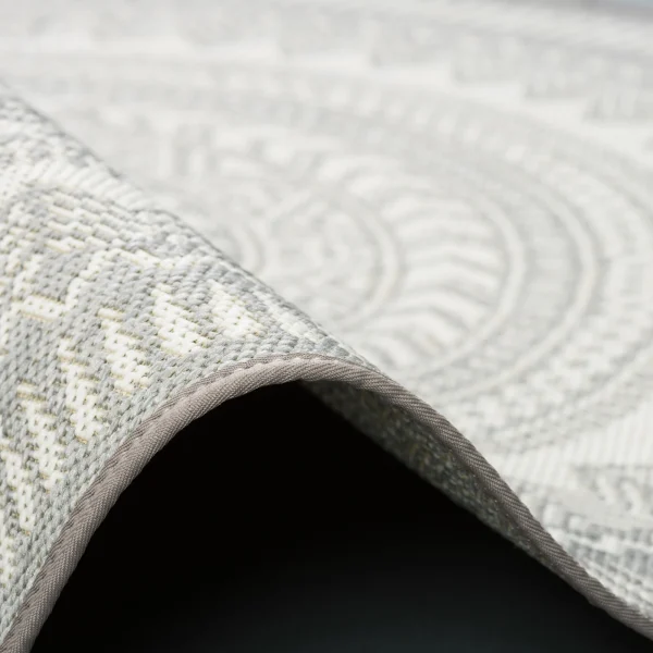 Pergamon In- Und Outdoor Teppich Carpetto Rund In Grijs 4