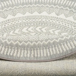 Pergamon In- Und Outdoor Teppich Carpetto Rund In Grijs 13