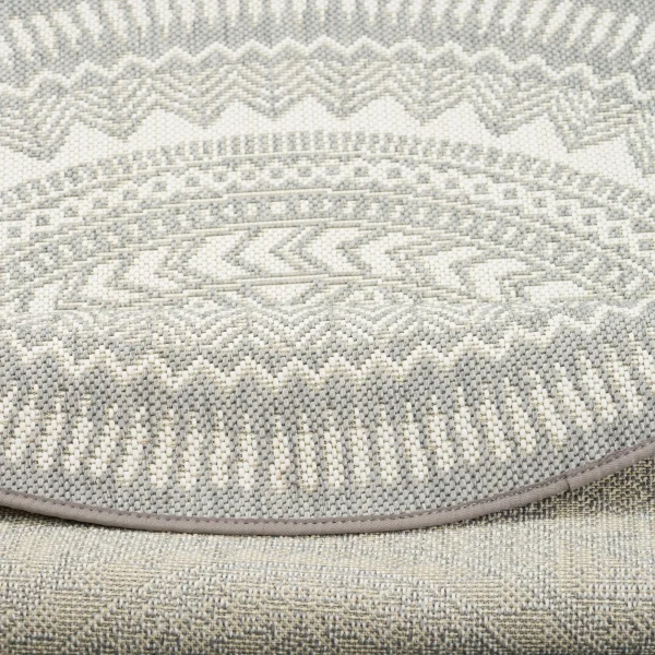 Pergamon In- Und Outdoor Teppich Carpetto Rund In Grijs 5