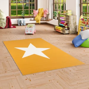Pergamon Kinder Und Jugend Teppich Trendline Stern In Curry Gelb 15