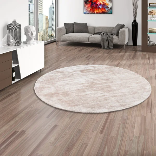 Pergamon Luxus Designer Teppich Roma Rund In Beige 5