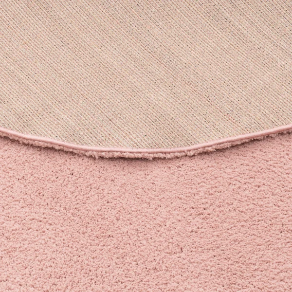 Pergamon Luxus Super Hochflor Shaggy Teppich Luca Rund In Rosa 5
