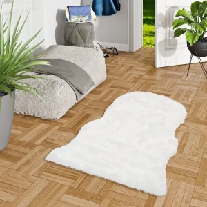 Pergamon Luxus Super Soft Fellteppich Aspen Meliert Shape In Weiss 12