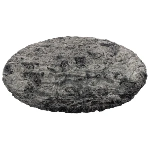 Pergamon Luxus Super Soft Fellteppich Aspen Rund Meliert In Antraciet 9