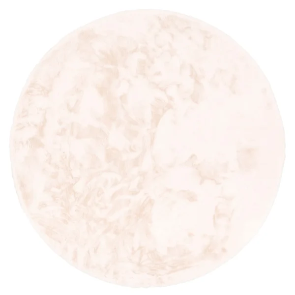 Pergamon Luxus Super Soft Fellteppich Plush Rund In Creme 1