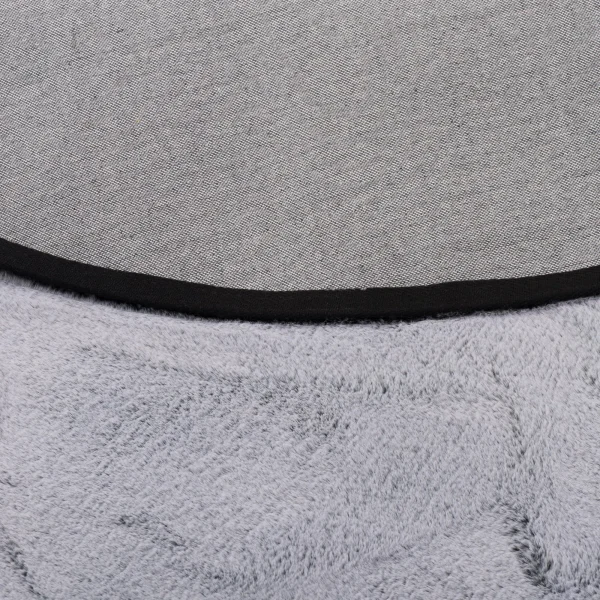 Pergamon Luxus Super Soft Fellteppich Plush Rund In Grau Meliert 3