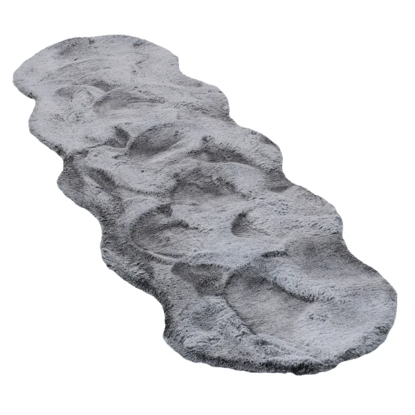 Pergamon Luxus Super Soft Fellteppich Plush Shape XL In Grau Meliert 3