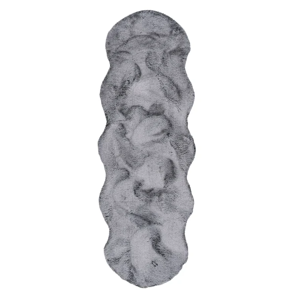 Pergamon Luxus Super Soft Fellteppich Plush Shape XL In Grau Meliert 1