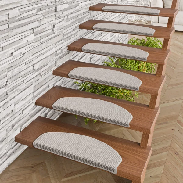 Pergamon Natur Sisal Stufenmatten 15er-Set In Grijs 7