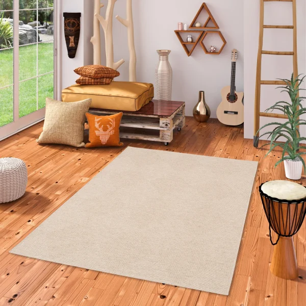 Pergamon Natur Teppich Flachgewebe Casa Rauten In Beige 4