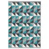 Pergamon Soft-Touch Velours Designer Teppich Canvas Modern In Blau Grau 25