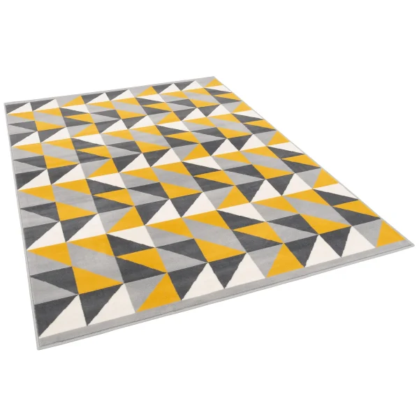 Pergamon Soft-Touch Velours Designer Teppich Canvas Modern In Curry 3