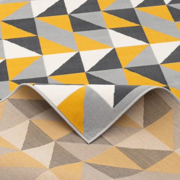 Pergamon Soft-Touch Velours Designer Teppich Canvas Modern In Curry 5