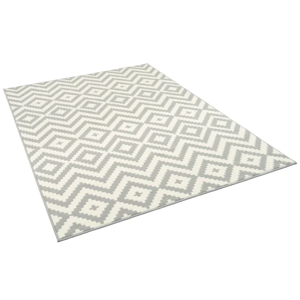 Pergamon Teppich Modern Trendline Rauten In Grijs 3