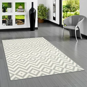 Pergamon Teppich Modern Trendline Rauten In Grijs 15