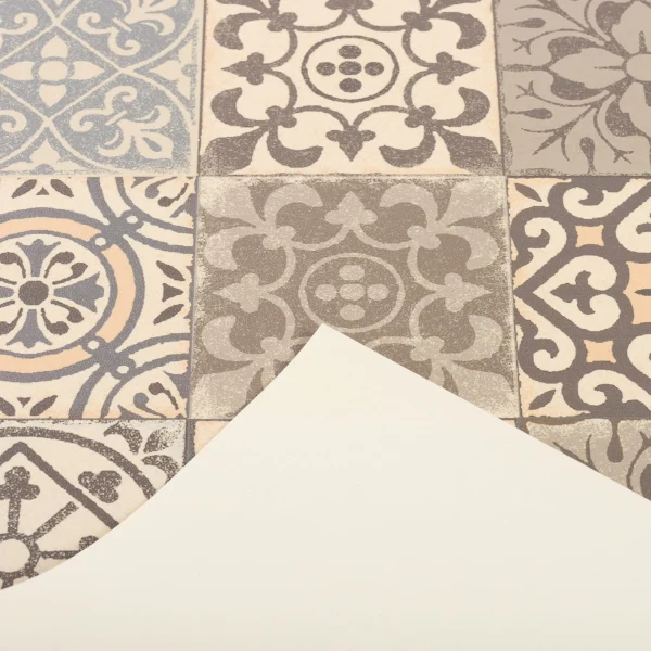 Pergamon Vinyl Teppich Küchenläufer Evora Fliesenoptik In Beige 4