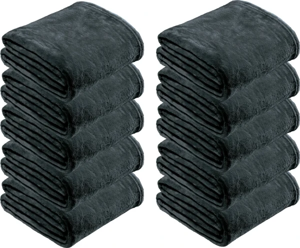 REDBEST Fleece Wohndecke 10er-Pack In Anthrazit 1