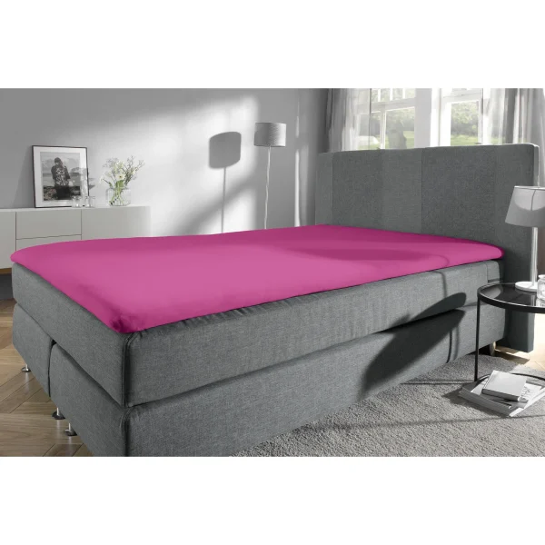 REDBEST Topper-Spannbettlaken Denver In Fuchsia 3